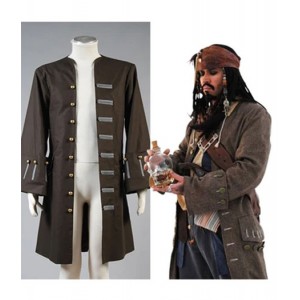 Pirates of the Caribbean : Jack Sparrow Masculin Veste Costume Cosplay